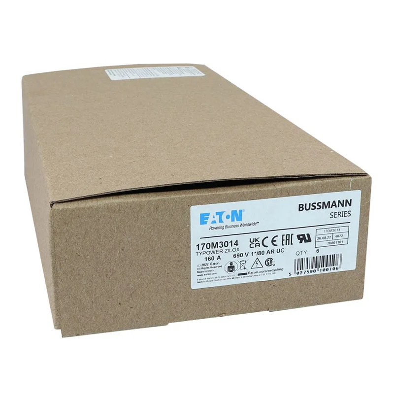 160A 690V 170M3014 170M Series Bussmann Fuse High Speed Square Body Blade Fuses