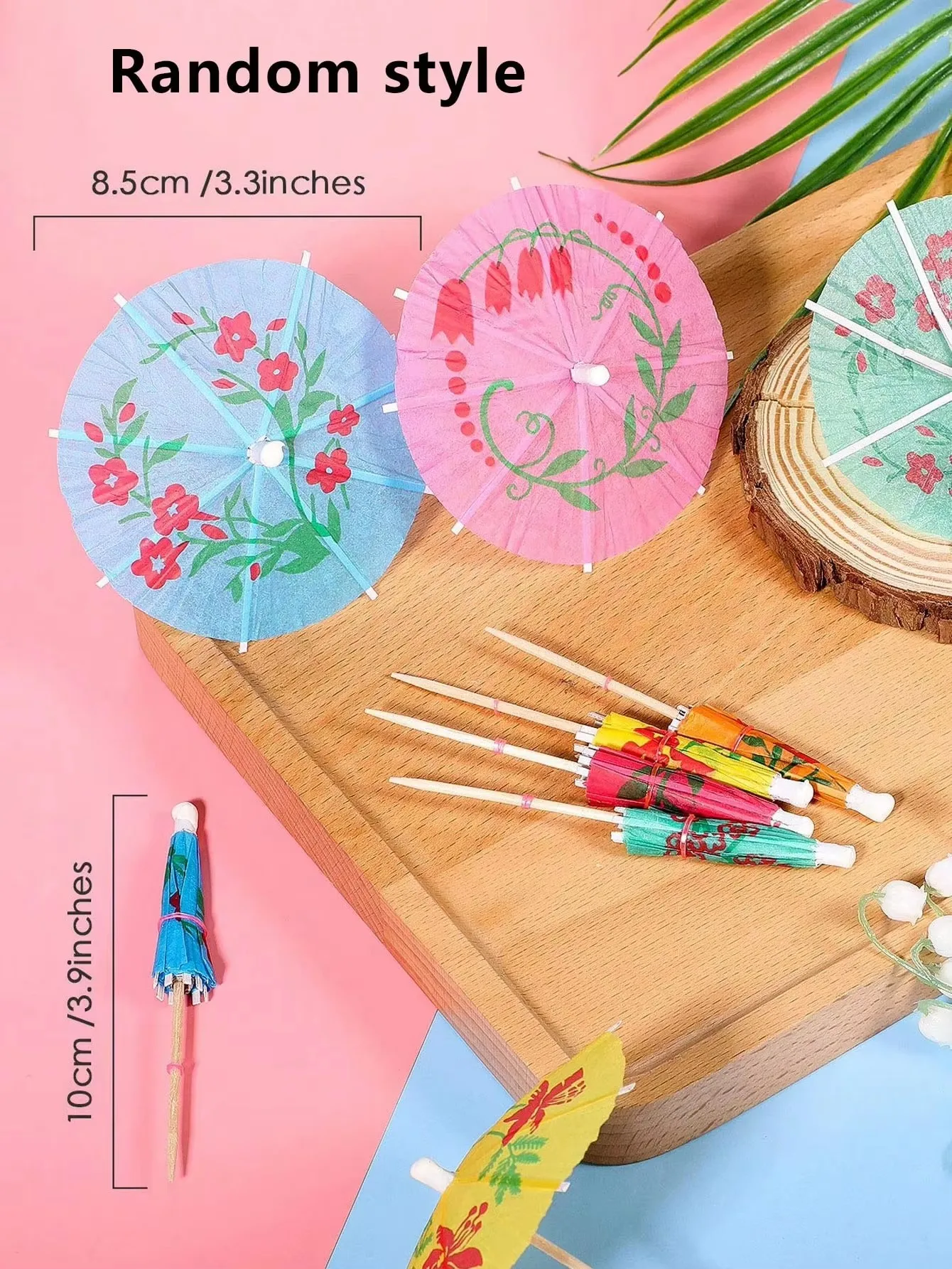 Cocktail Drink Umbrella Toothpick Beverage Umbrella Cocktail Pick, Mini Beverage Umbrella Cocktail Toothpick Hawaiian