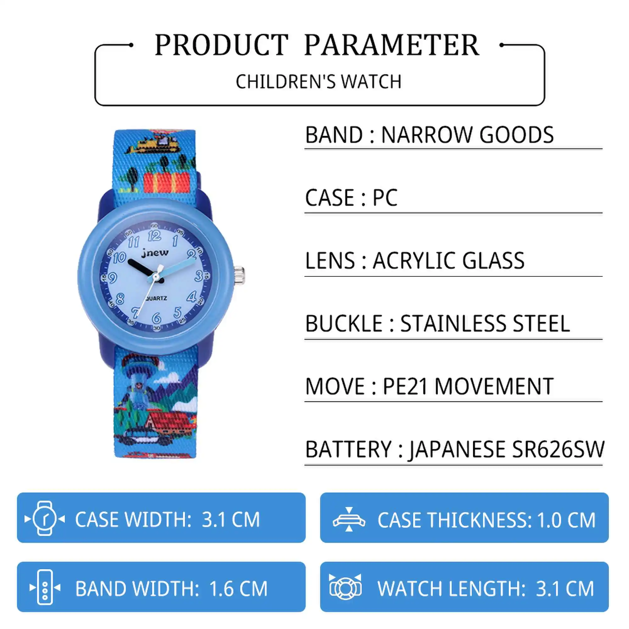 Waterproof Children Kids Ribbon Watches For Boys Girls Analogue Sports Wrist Watch Time Teaching Tool