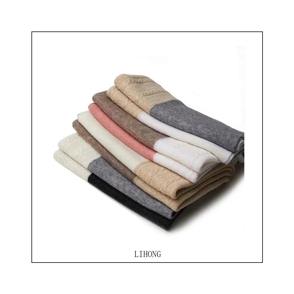 Women Scarf 100% Color matching Wool Knitted Scarves 180x70cm Long Soft Warm Scarf