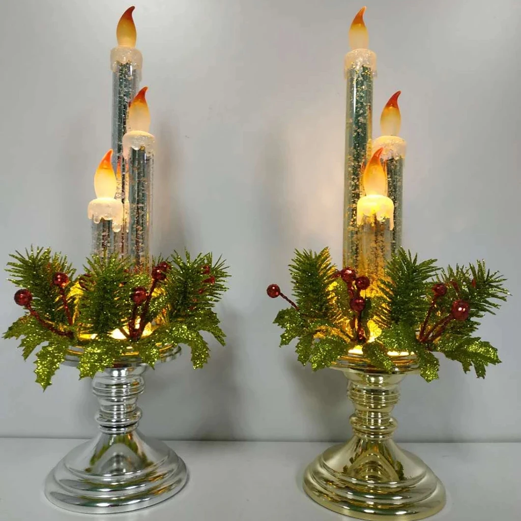 2024 Christmas candle lamp light Battery supply flameless led candles with moving flame