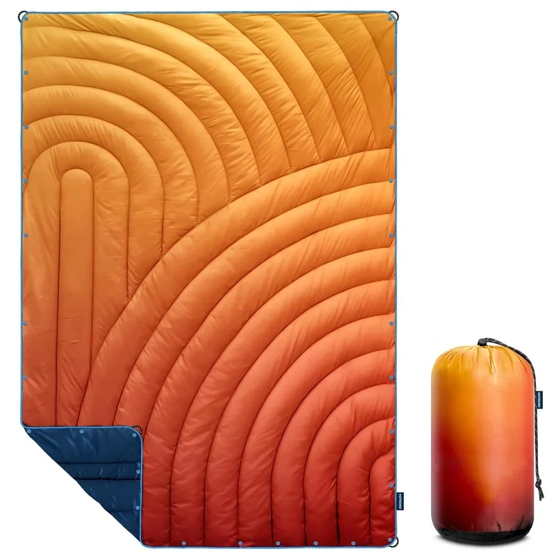 Multi-purpose Waterproof Moisture-proof Portable Camping Down Blanket Outdoor Travel Quilted Nylon Puffy Blanket