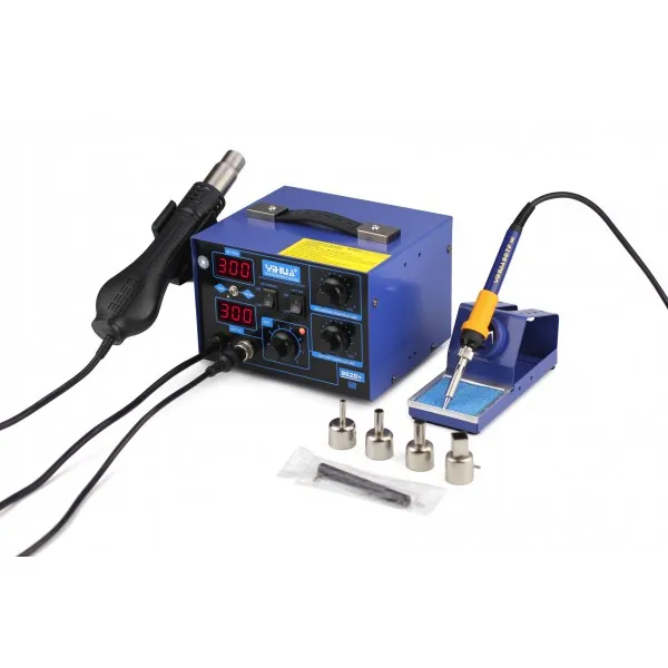 YIHUA 862D+ Soldering Station 2 In 1 BGA Rework Station Soldering Iron Hot Air Gun For IC SMD Desoldering LED digital display CE