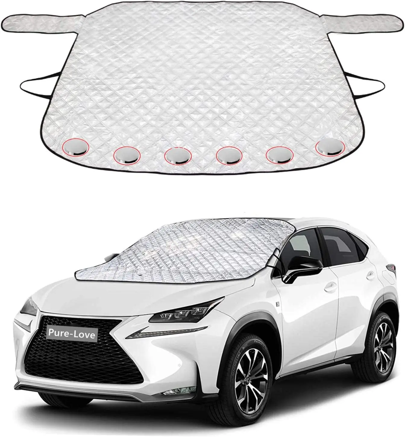 high quality OEM Snow Windshield Cover Car Snow Shield Sunshield Snow Proof Half Cover Car Front Windshield Glass Cover