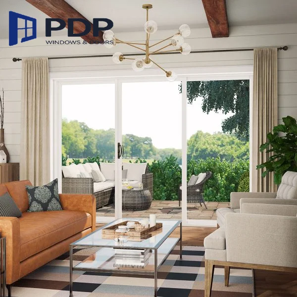 Aluminum Alloy Door Stainless Steel Fiberglass Modern French-style Outdoor Glass Waterproof Contemporary Villas Customized Size