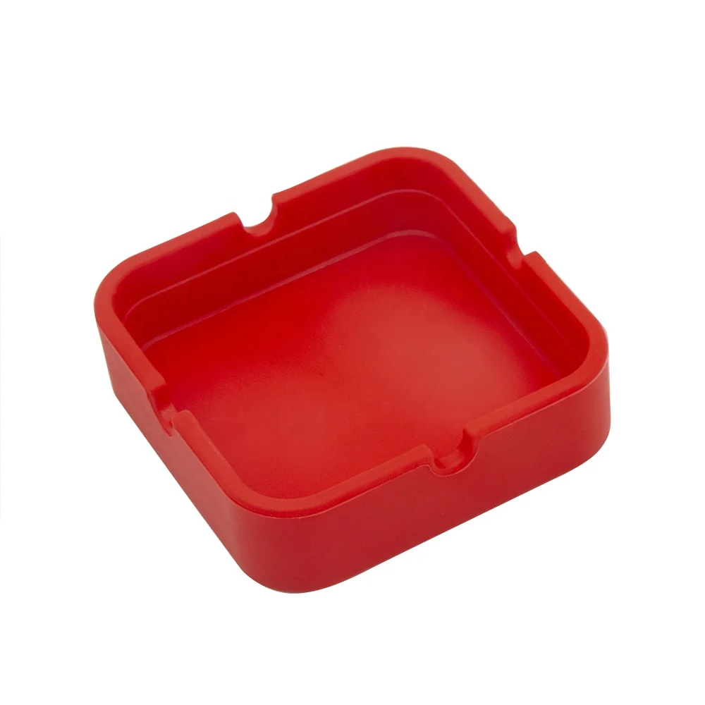 Экологичная небьющаяся квадратная силиконовая портативная пепельница, автомобильная пепельница