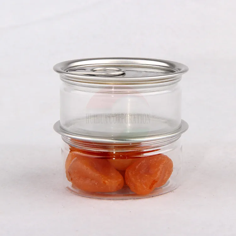 Food Grade Small Cany Jar 100ml PET Easy Open Jar for Spices Sauces Products