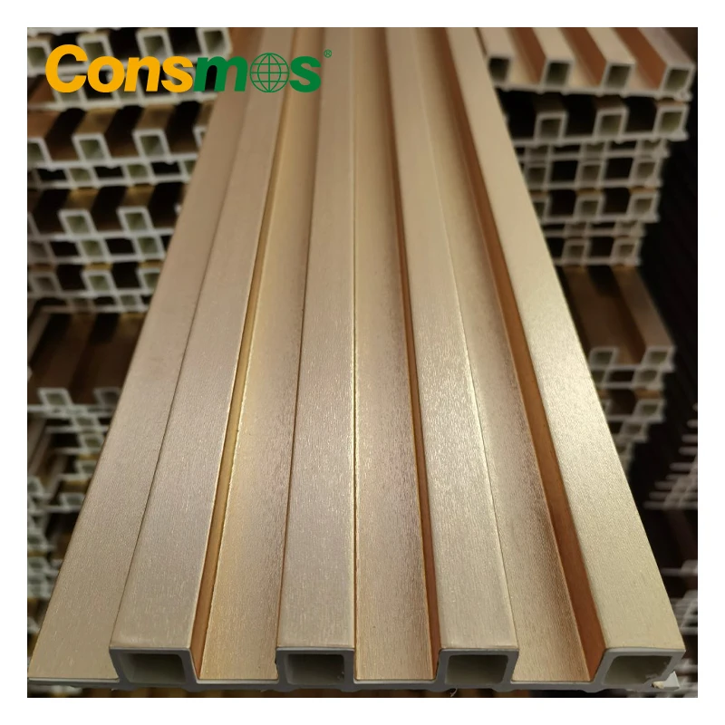 China Wholesale Factory Supply Cheap Price WPC Hollow Integrative 3D Fluted Wall Panel WPC Board