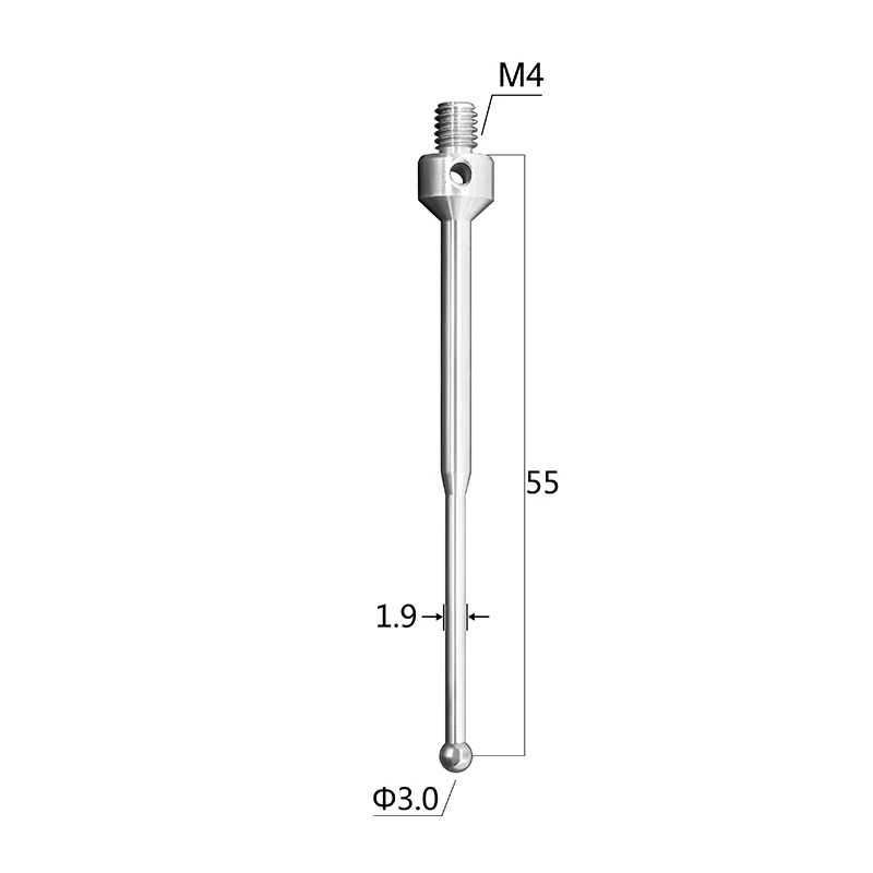 9685 9697 Non Standard Custom M4 Cmm 3d Probe Tungsten Carbide Spherical Styli