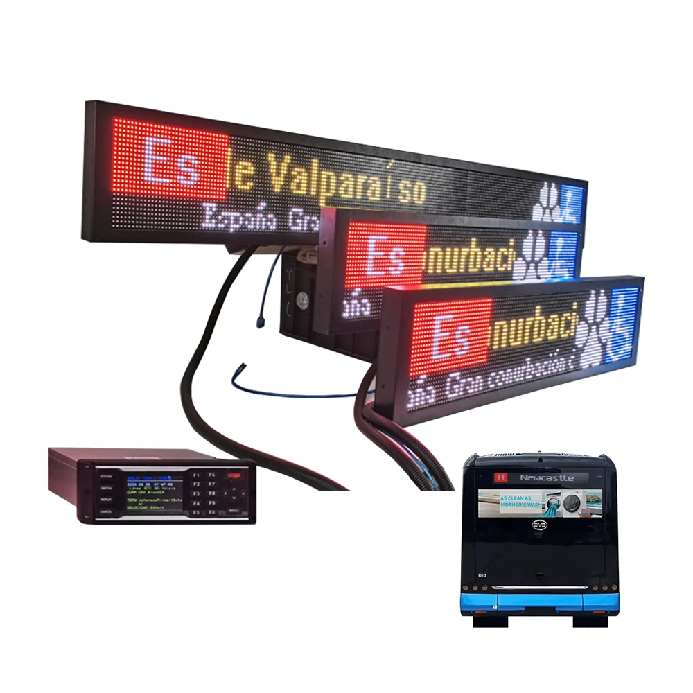 Led Bus Station Broadcaster Display Sign Programmable Led Desktop Sign New Billboard Gps Tracker Led Advertising Screen Digital