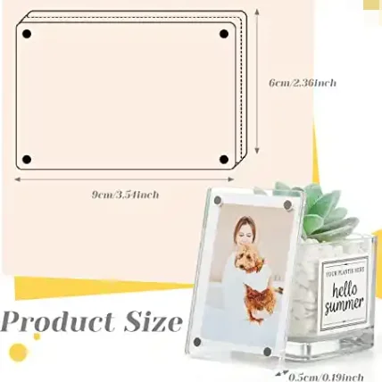 Фабрика DIY оптовая продажа Заказная прозрачная акриловая магнитная рамка для фото-дисплея