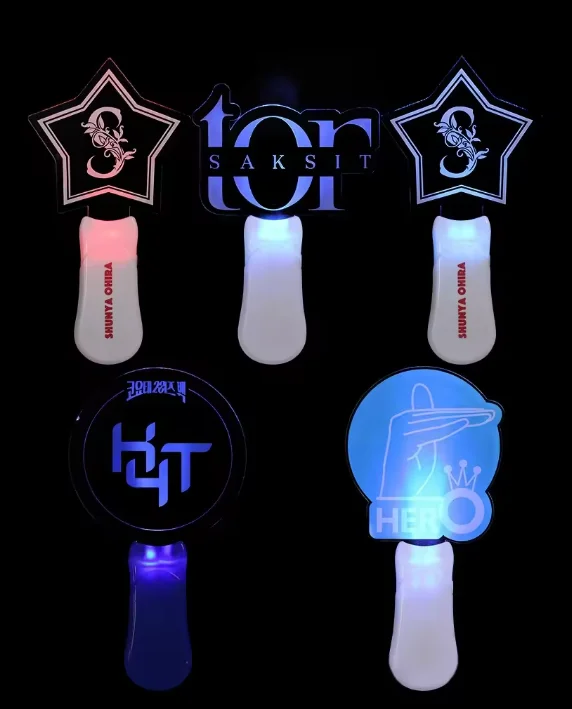 Custom colored led acrylic light stick concert glow stick customized fan interactive response flash stick