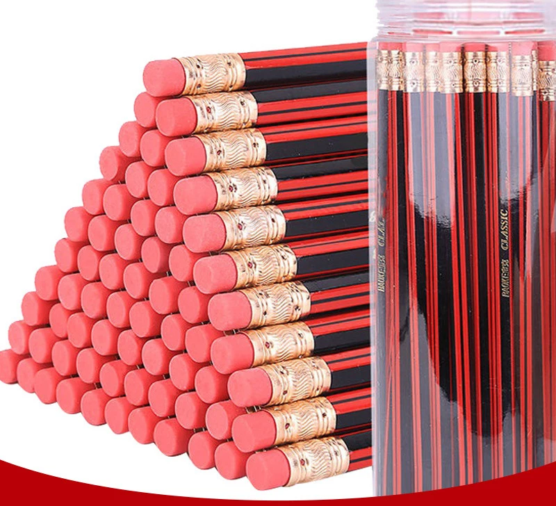 Oem Lapis Artesanal Standard Drawing Sketch Custom Logo Hb 2B Pencil Children Prize Study Stationery