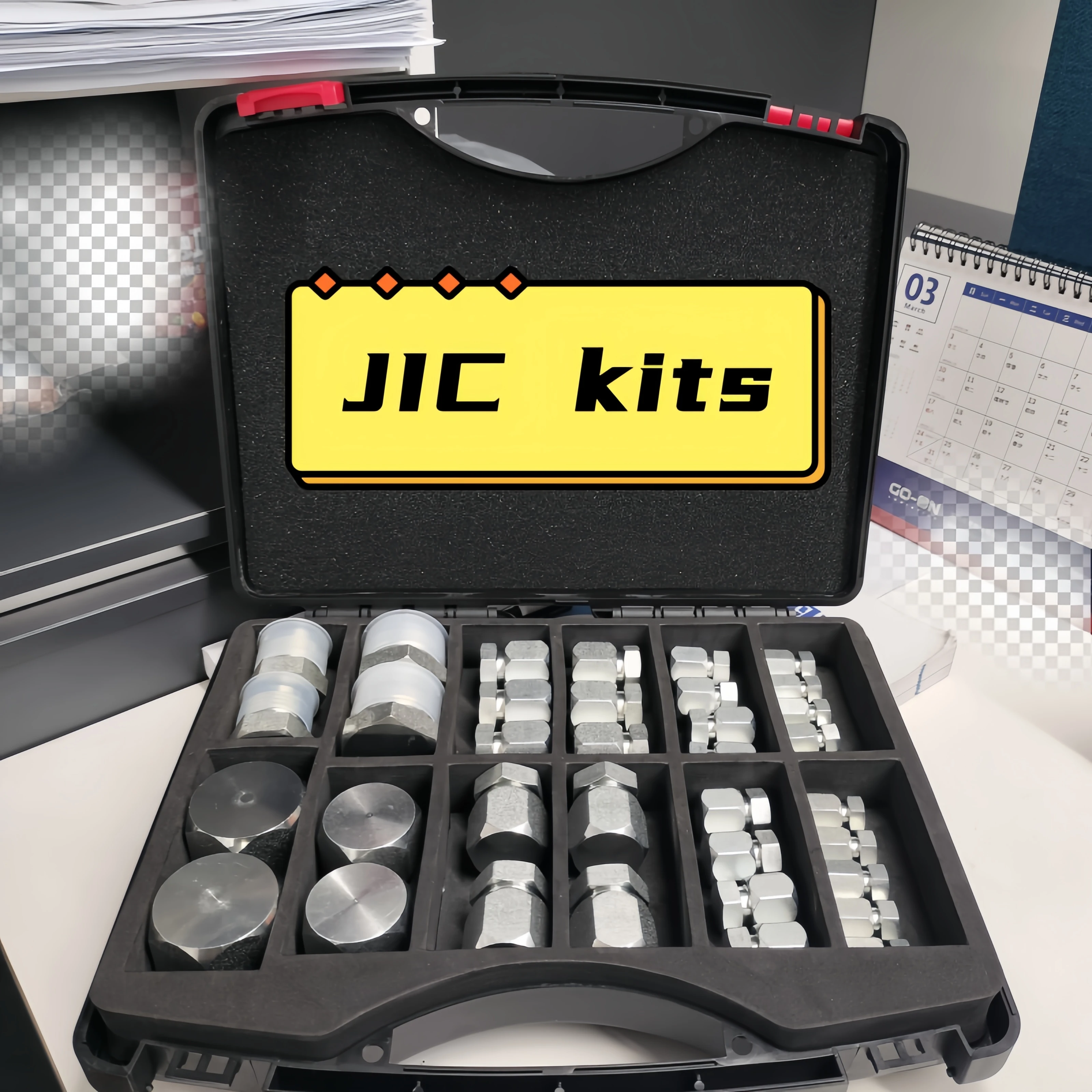 customized carbon steel bsp orfs jic male female cap and plug kit hydraulic adapter kits hydraulic caps and hose plugs