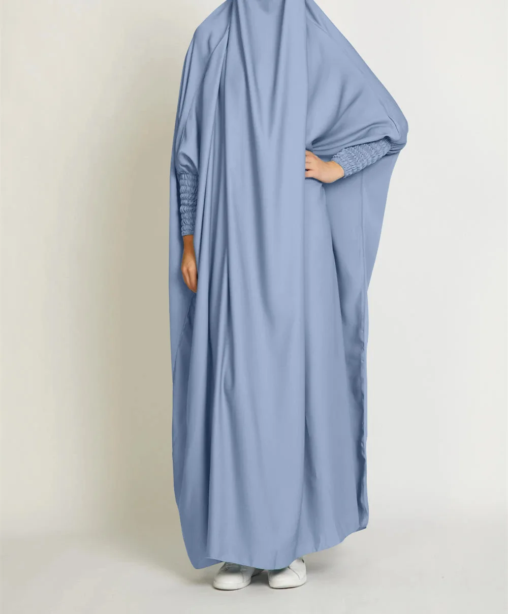 Plain Islamic Clothing Muslim Large size loose solid color abaya jalabiya for women long Prayer dress