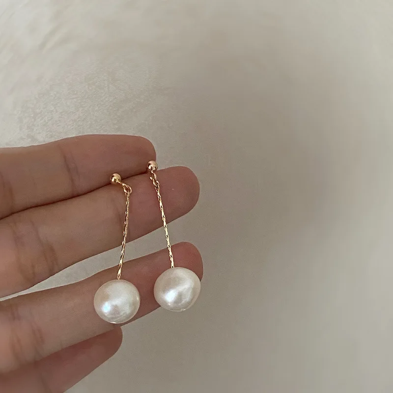 Natural pearl earclip for women, gold plated earrings without earholes, high quality earrings for women