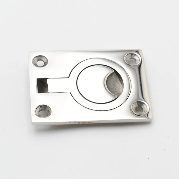 Mirror polish stainless lift ring flush lift ring square flush lift ring for marine hardware