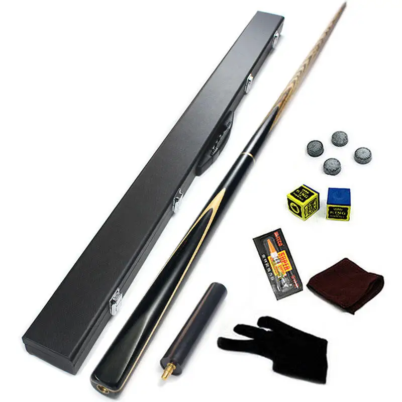 pool stick case glove chalk 3/4 snooker cue set