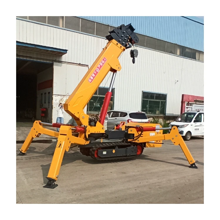 China Spider Crane 5 Tons Mobile Electric Crane Telescopic Leg Crawler Heavy Machine