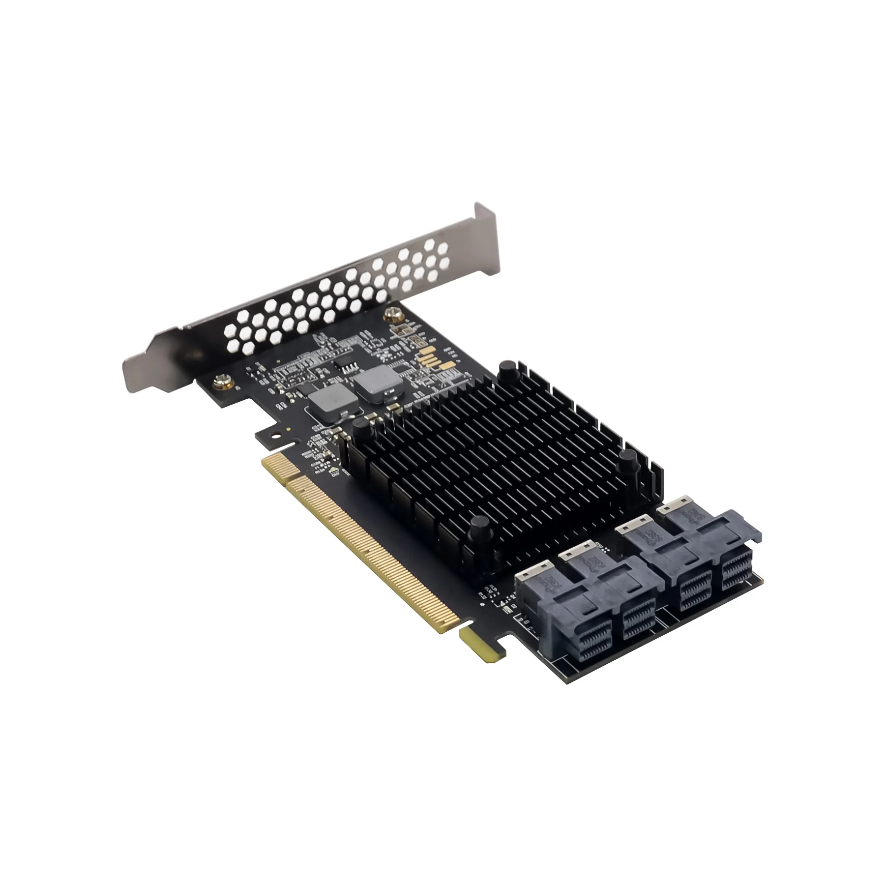 ST583 PCIe X16 PEX8747 U.2 4-Ports SFF8643 SSD NVMe Card Expansion device Adapter 32GB/s