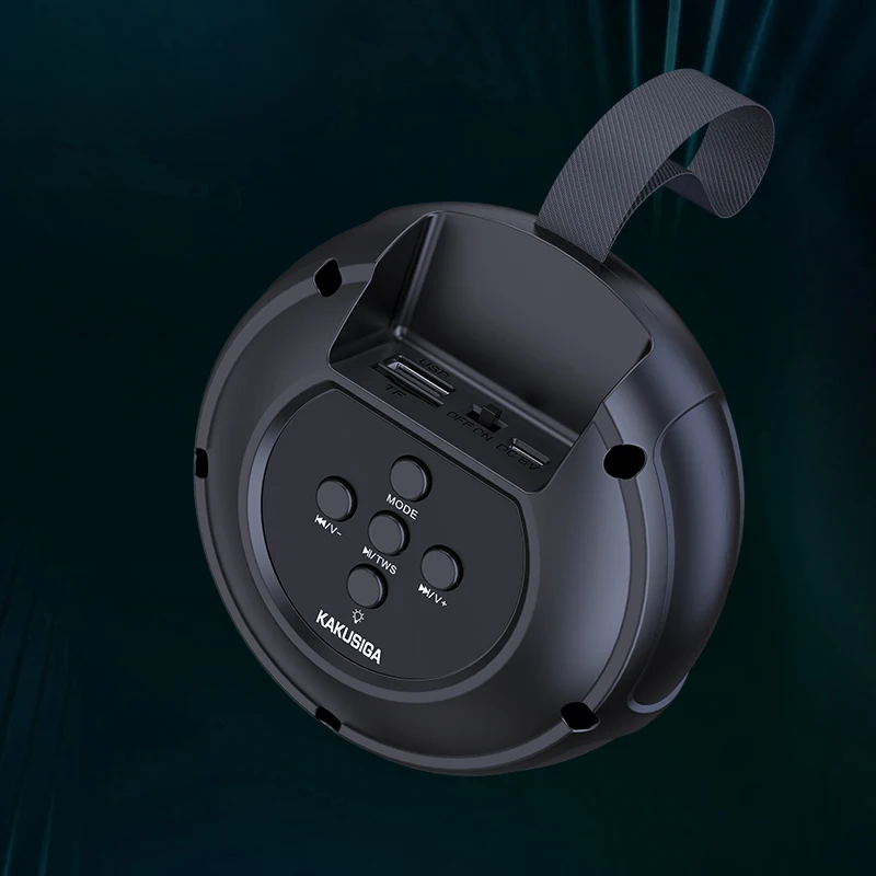 KAKUSIGA Good Selling Portable Multiple Playback Modes 1200mAh Battery Capacity Colorful Lights BT Speaker