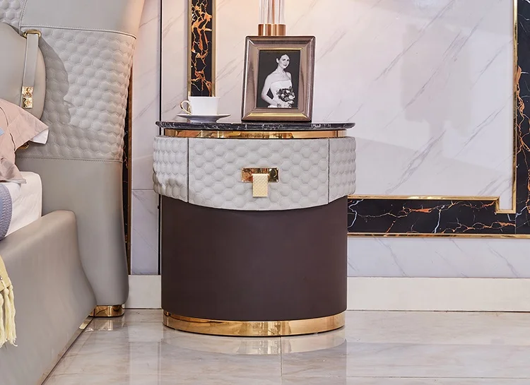  Модный новый дизайн высококачественный ночной столик из искусственного мрамора настольный прикроватный для
