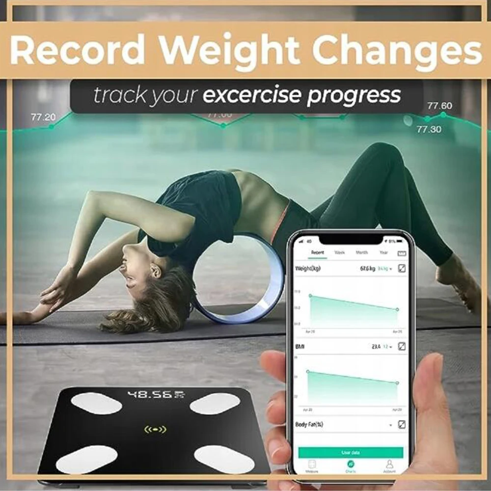 Smart electronic health scale body fat scale human health  fitness gym household smart weighing scale