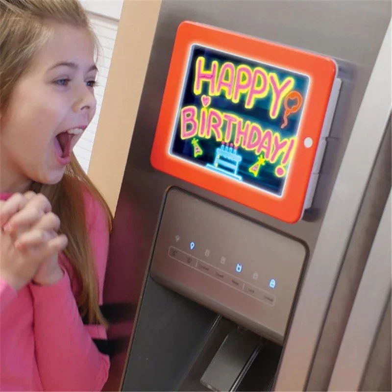 Hot sell Promotional Animation Smart Boards Children Clipboard Fluorescence LED Drawing Board Magic Pad With Light