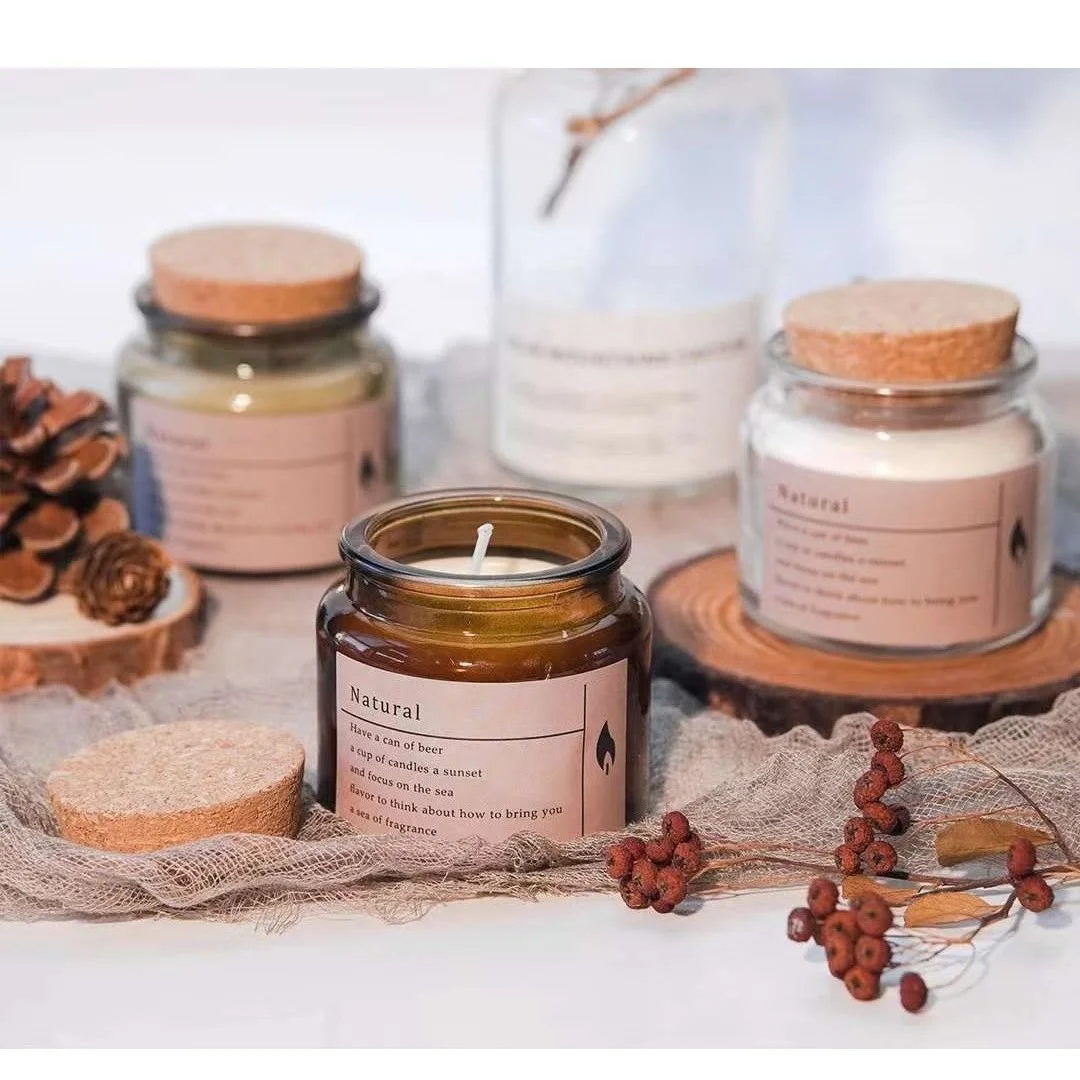 new glass candle holders lanterns candle jars vessel brown glass bottle