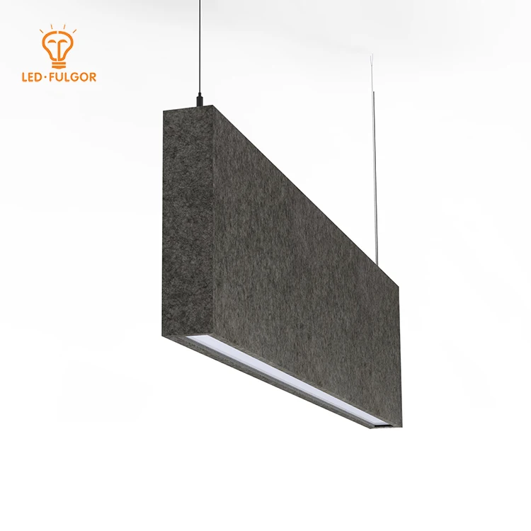 FULGOR PET 9mm Thickness Decoration office shop school pendant Acoustic Panel and led lighting