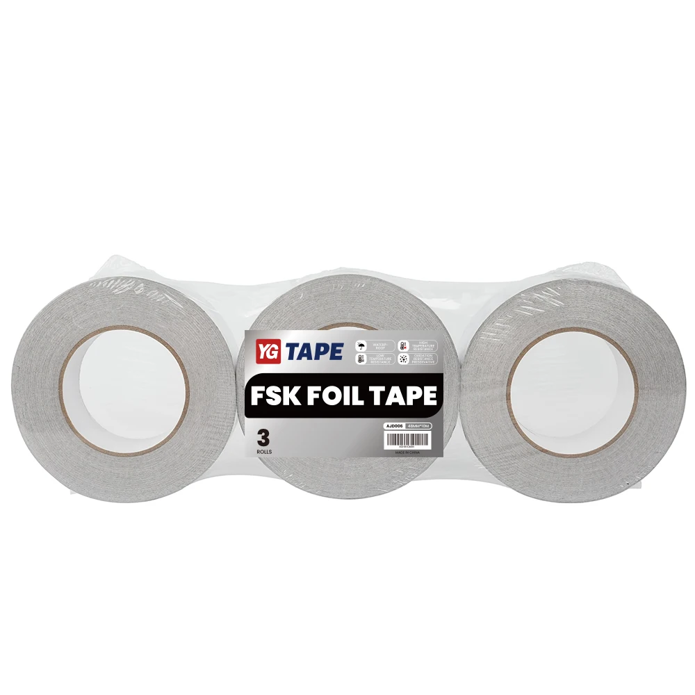 White Release Paper HVAC Sealing Fireproof Acrylic Roof Repair Super Waterproof Leaking Aluminium Foil Tape