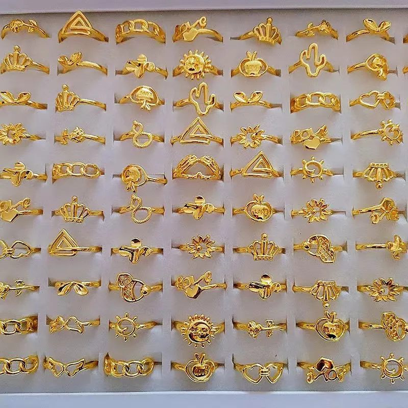 Wholesale night market stalls cheap girl rings, mixed fashion simple ring jewelry gifts