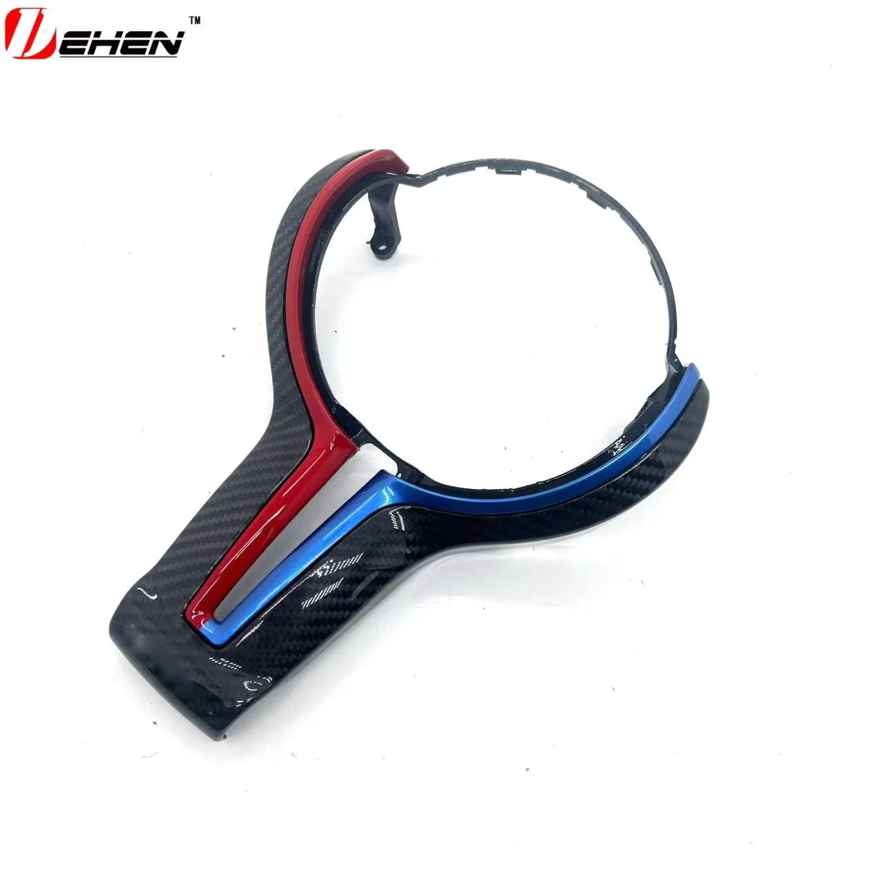 For BMW M2 F87 M3 F80 M4 F82 M5 F10 M6 F06 F12 F13 Carbon Fiber+ABS Steering Wheel Trim Cover Replacement Black Red Blue Yellow