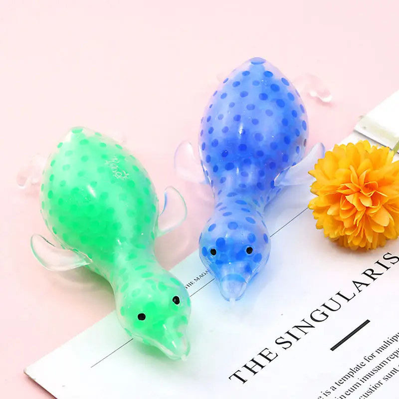 Custom OEM kawaii duck shape Eco-friendly TPR Toys for kid relief stress
