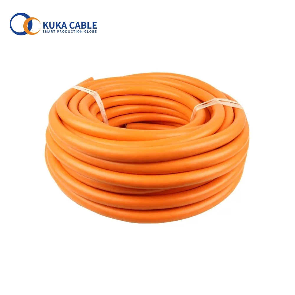 Single Core EV Silicone Rubber Insulation wire  50mm2 Shielded Copper Braid Screened EV Power Cable