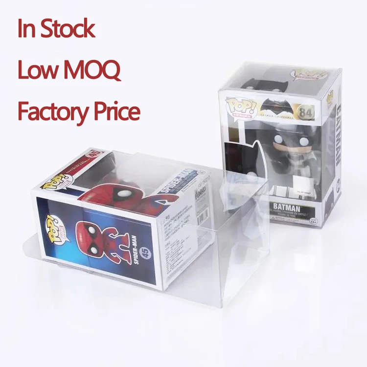 Plastic Clear PET PP Box Thickness 0.35mm 4 Inches Funko Pop Protector With Protective Film