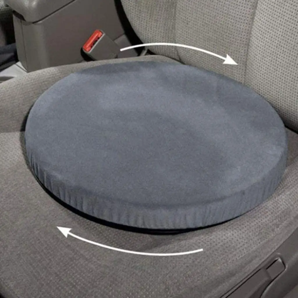360 Degree Swivel Seat Cushion assists Turns to facilitate Transitions to Sitting or Standing, Grey, 15 Inches in Diameter