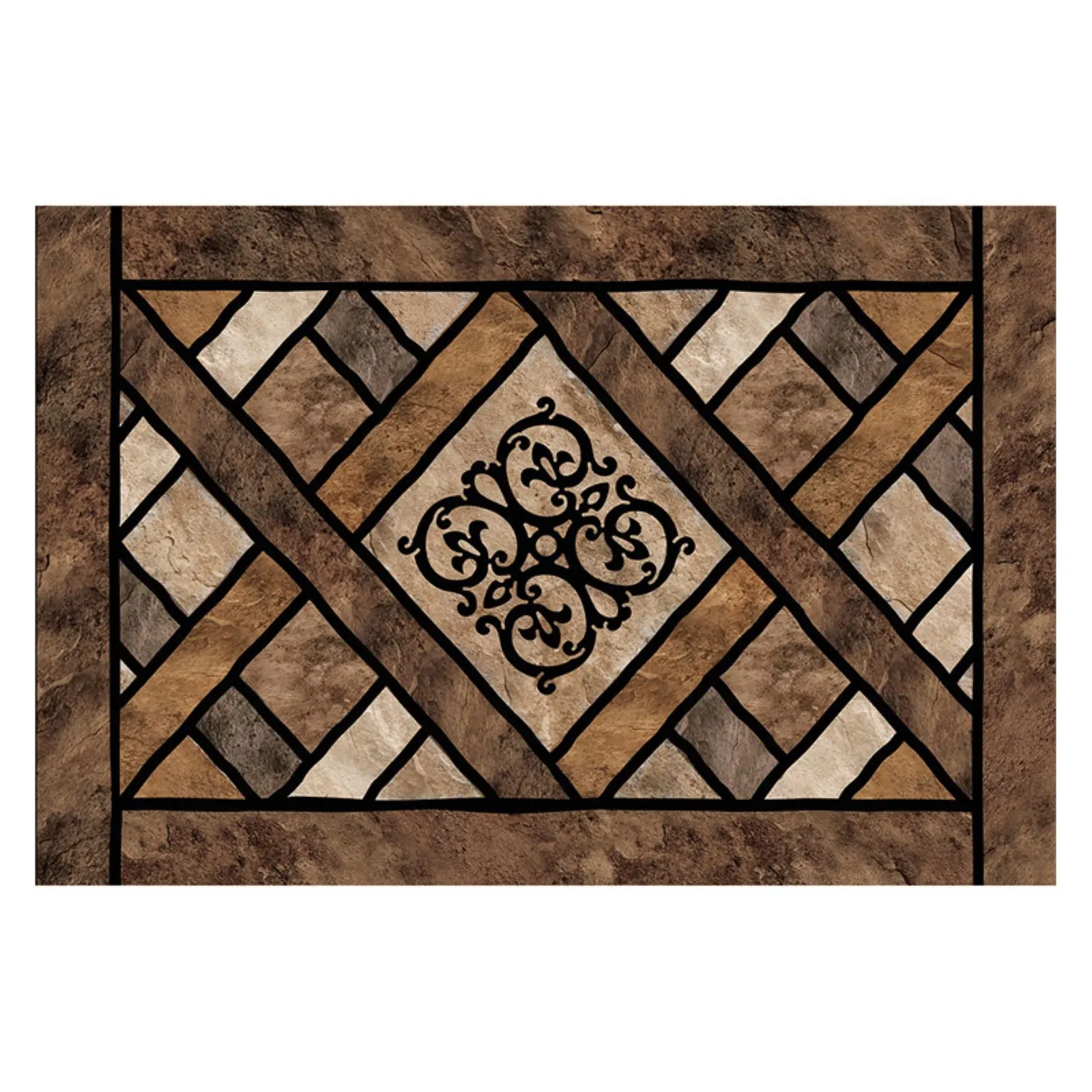 Mickey Mouse Scraper Thermal Heat Transfer Printed Flock Floor Mats