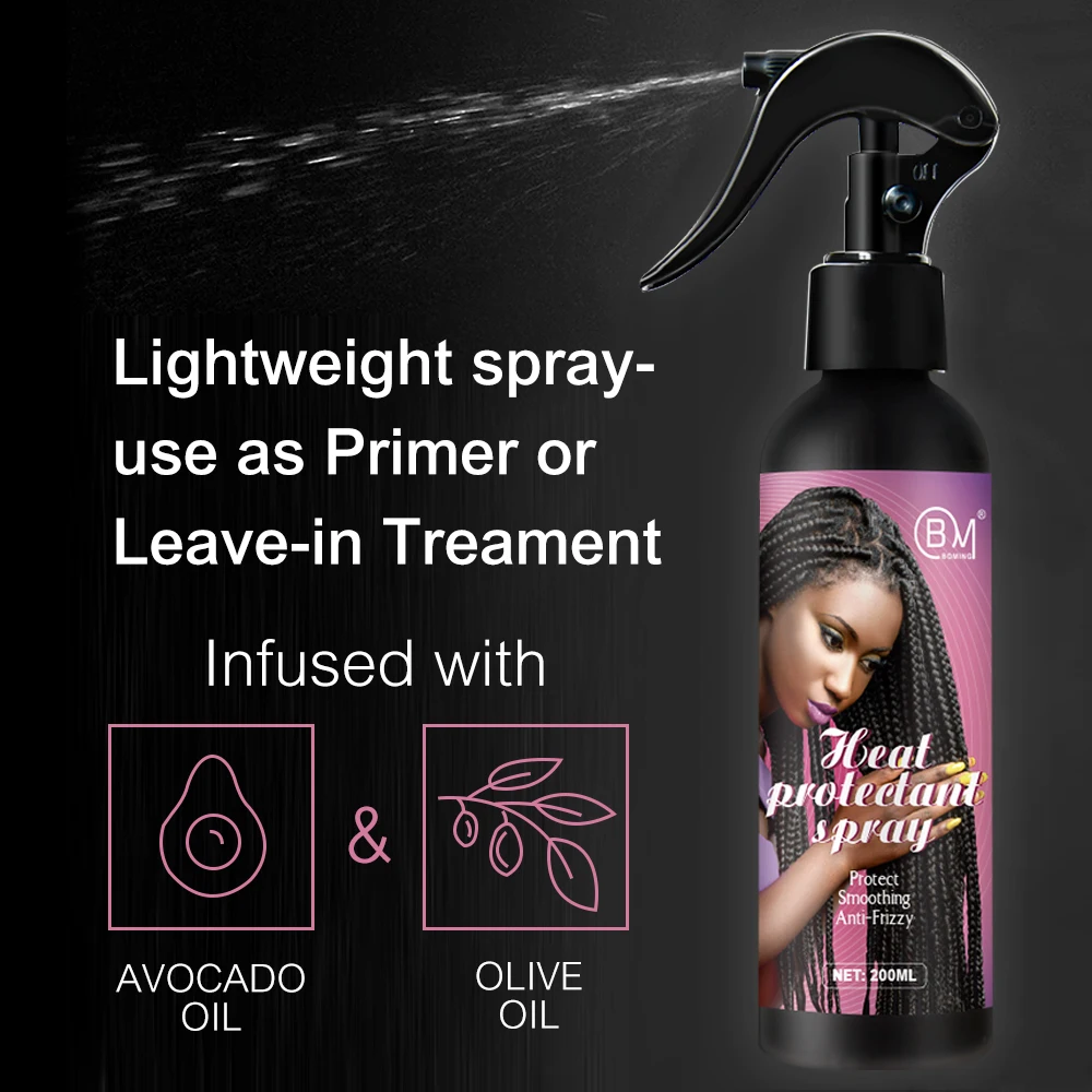 hot selling argan oil heat protection spray hair salon heat protectant finishing shine spray for hair custom