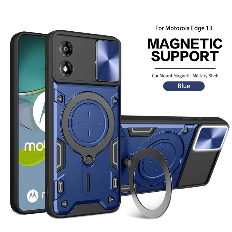 Чехол-подставка для камеры Motorola Moto E13 E22 E20 Edge 30 Pro Fusion 20 Lite Прочный чехол G73 G53 G13 G 5G G52