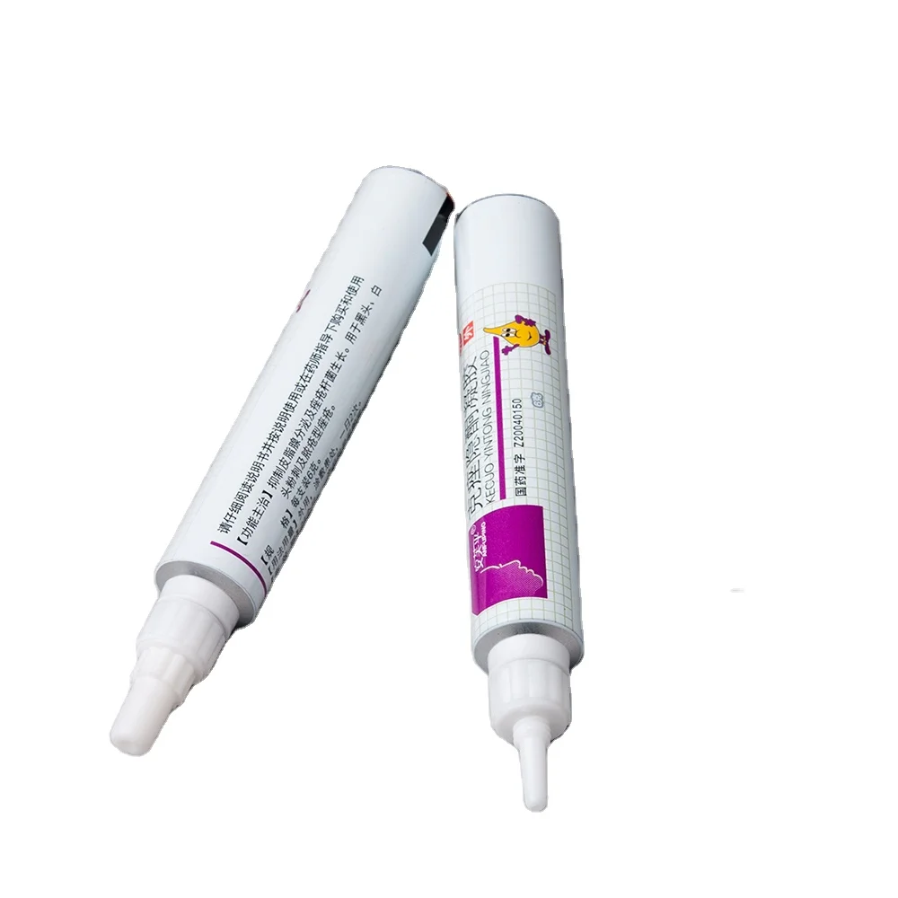 eye ointment Aluminium collapsible tube with plastic needle nose