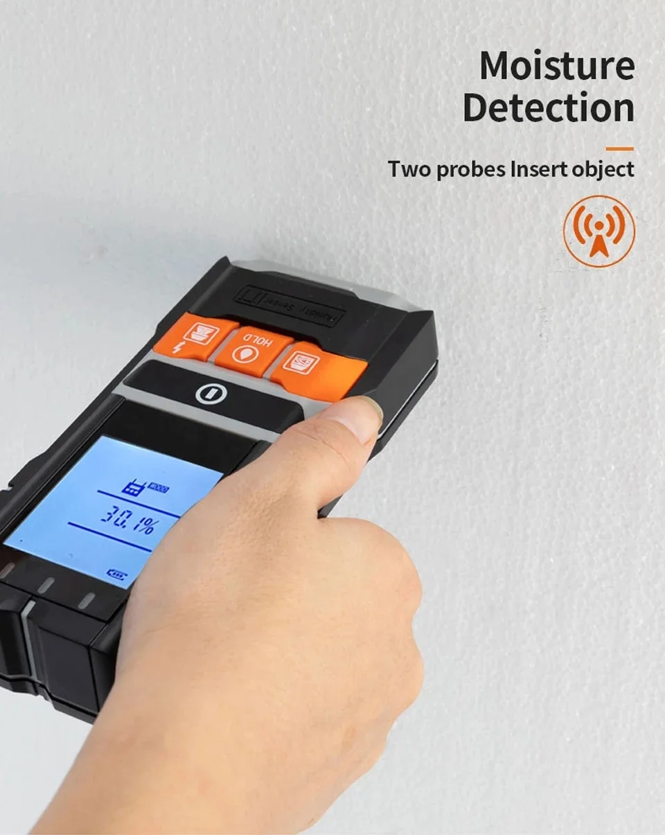 Металлоискатель 4 в 1 детектор влажности на глубине дерева настенный сканер напряжения переменного тока и