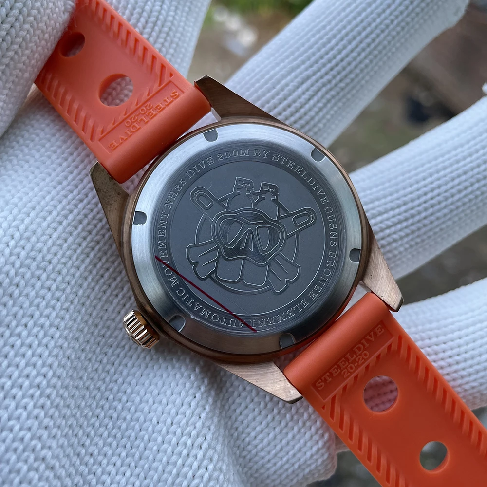 Free Shipping! SD1965S New Arrival 2019 20ATM 200m Water Resistian Bronze NH35 Mechanical Automatic Men Watch For Diving