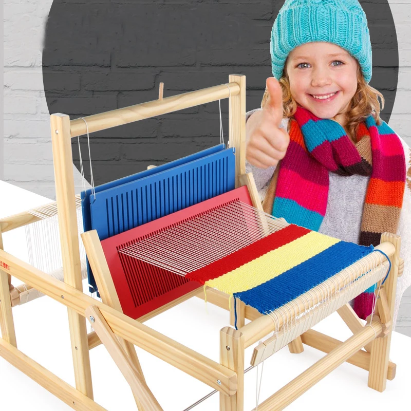Hoye Crafts Weaving Loom Kit Wooden Multi-Craft Weaving Loom Toy DIY Hand Knitting Weaving Machine
