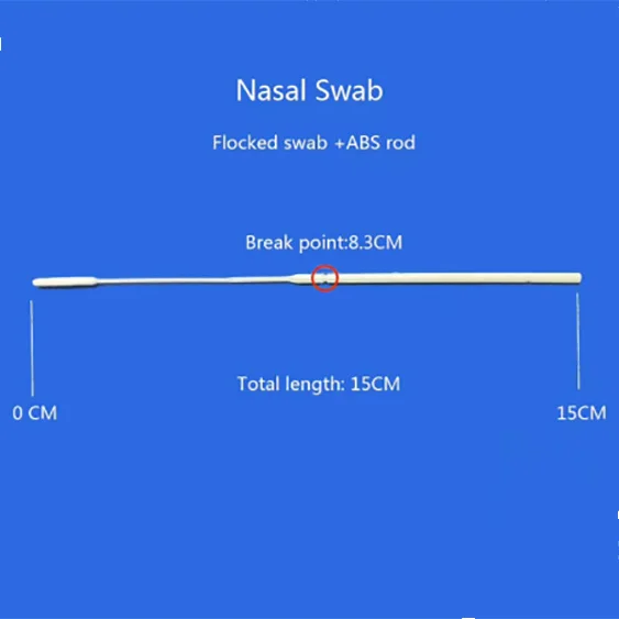 Nasal swab nasopharyngeal throat oral specimen collection transport vtm sterile disposable sampling flocked swabs sticks