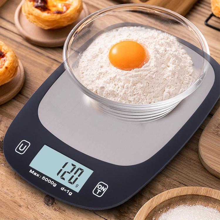High End Electronic Weighing Sensitive 5kg Stainless Steel Electronic Kitchen Food Baking Scale