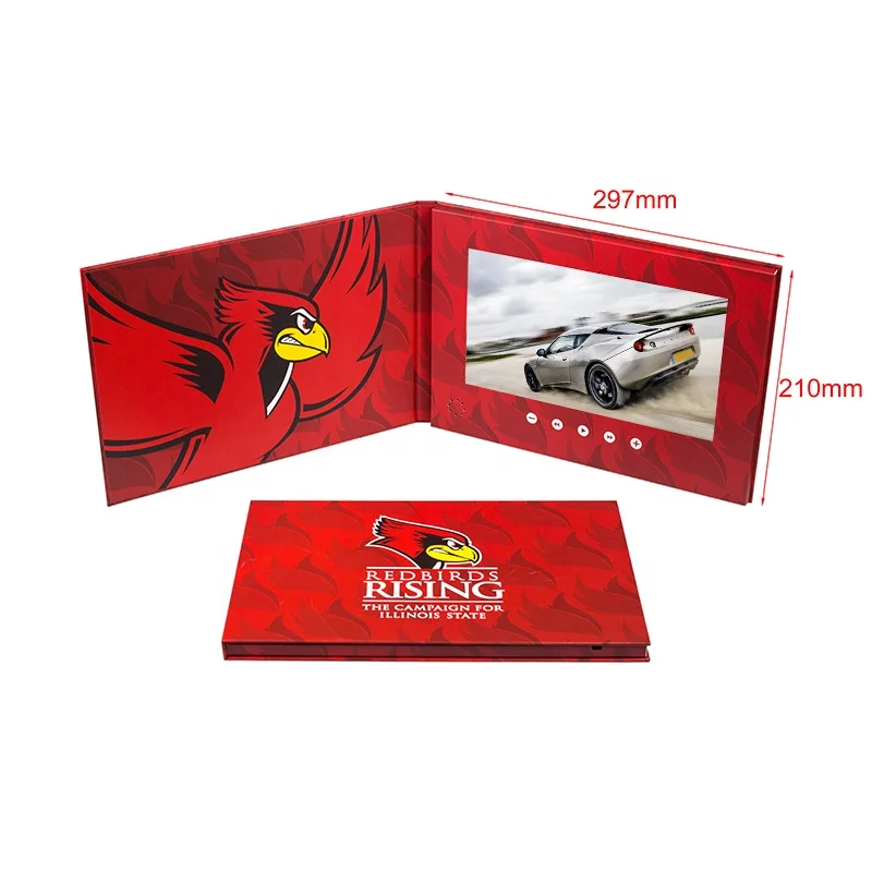 Рекламный инструмент для бизнеса, брошюра с цифровым ЖК-экраном и видеокартой