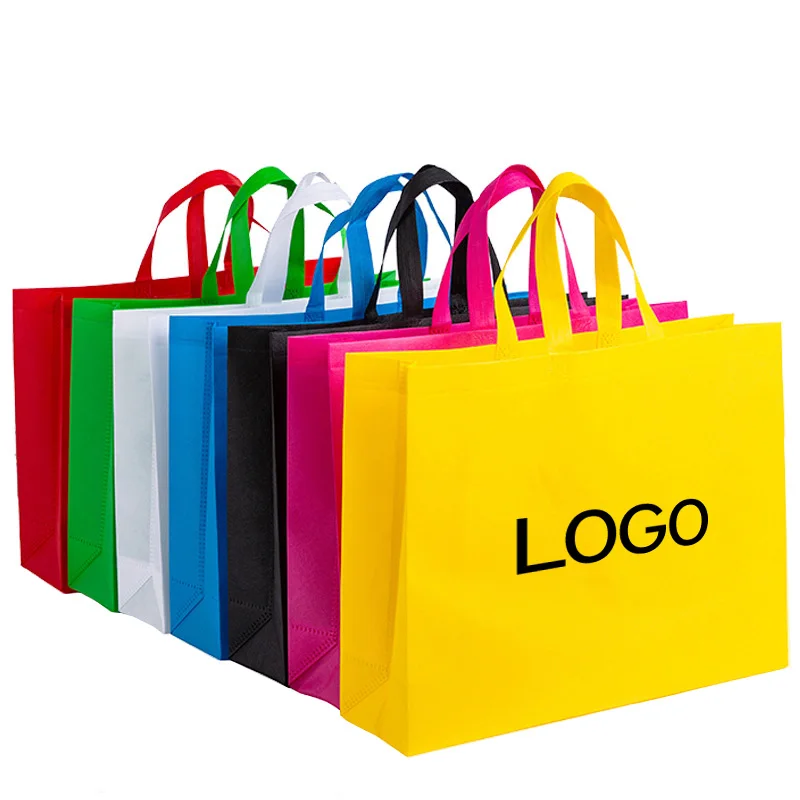 
China factory cheap eco bags wholesale customized logo non woven reusable shopping bag 