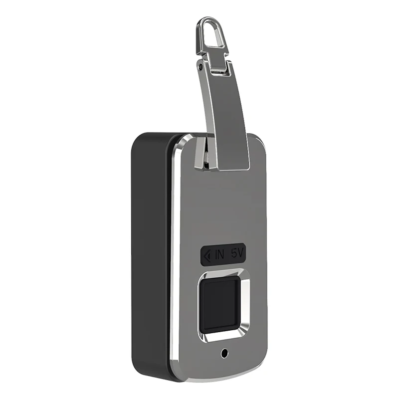 Anti-theft lock Embedded Smart Zinc alloy charging port biometric Fingerprint Lock for bag