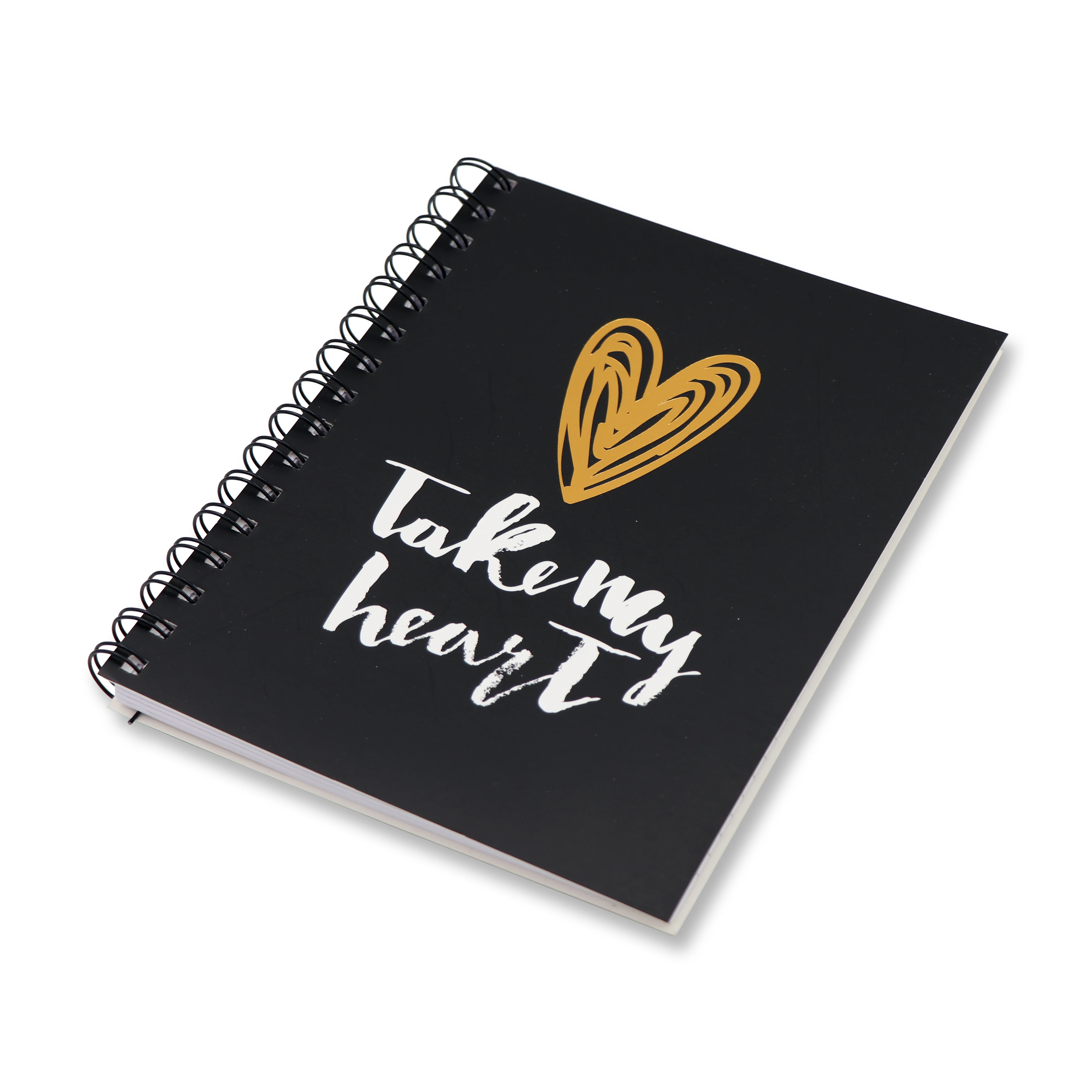 Gold Foil Page  Notebook A6 Wholesale Paper Happy Bulk Cute Journal Gift Set Notebook Sprial Custom A5 Notebook